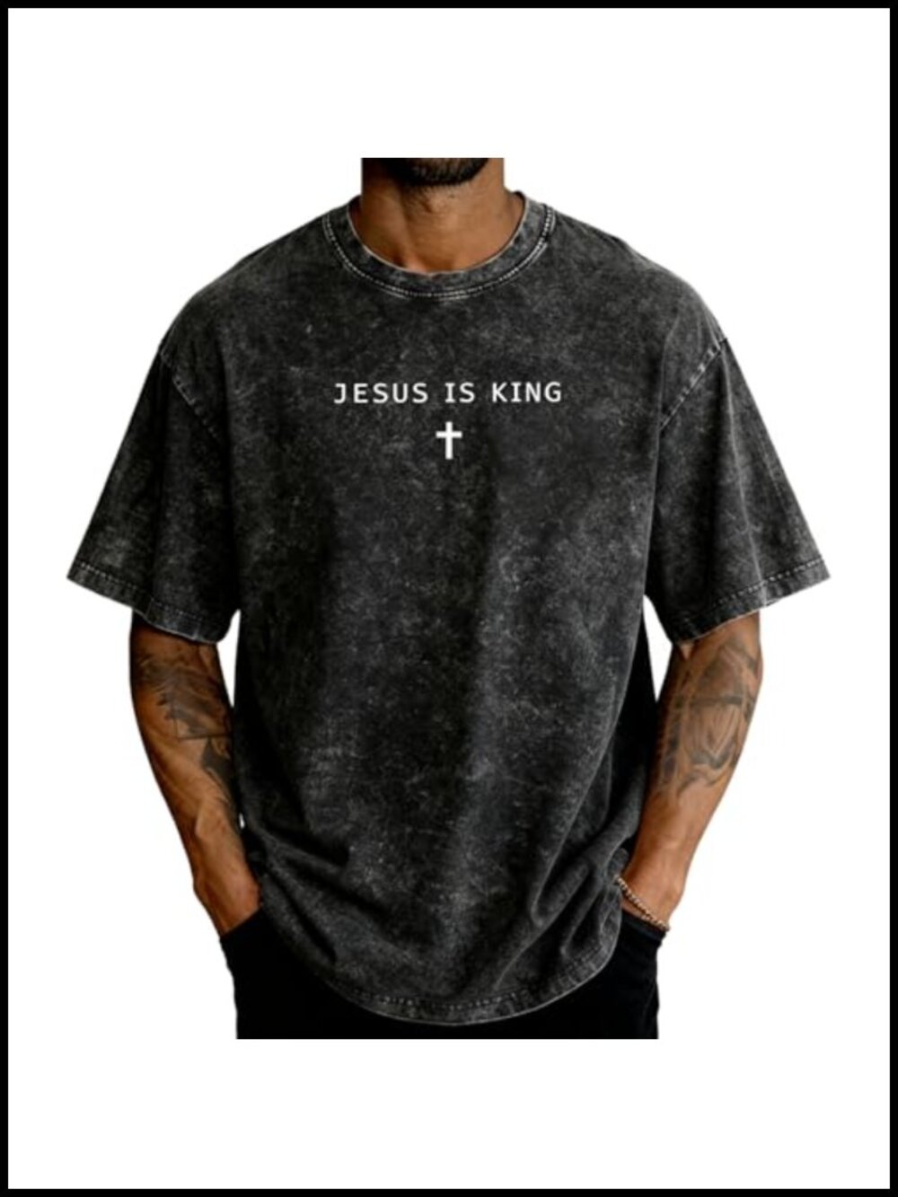 Christian Faith Cross Graphic Tee Cotton Crew Neck Short Sleeve Oversized Fit
